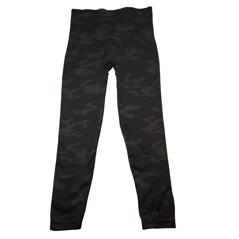 Spanx‎ Women M Leggings Look At Me Now Cropped Seamless Gray Camo 20099R